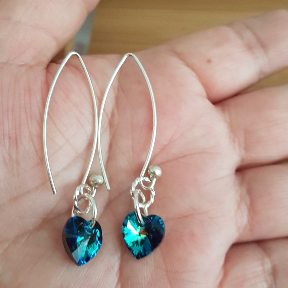 Handmade 925 Silver Earnings Laila Moon Art #20